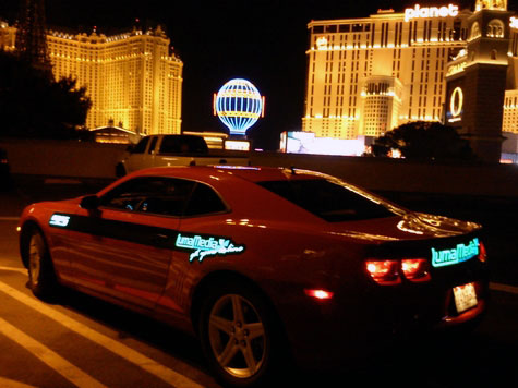 Panel électroluminescent Las Vegas Chevrolet Camaro